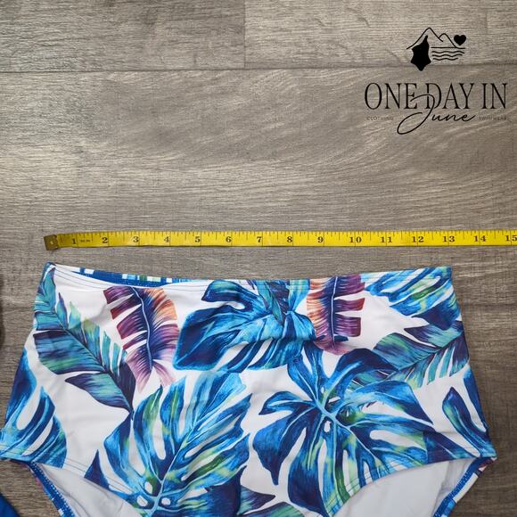 B2Prity Slimming High Waist Tankini Swimsuit Size M - Picture 2 of 4